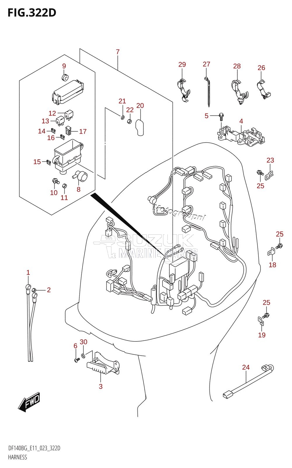 HARNESS ((DF140BG,DF140BZG):(022,023))