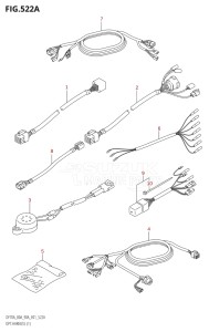 09002F-980001 (2009) 90hp E01-Gen. Export 1 (DF90ATK9) DF90A drawing OPT:HARNESS (1)