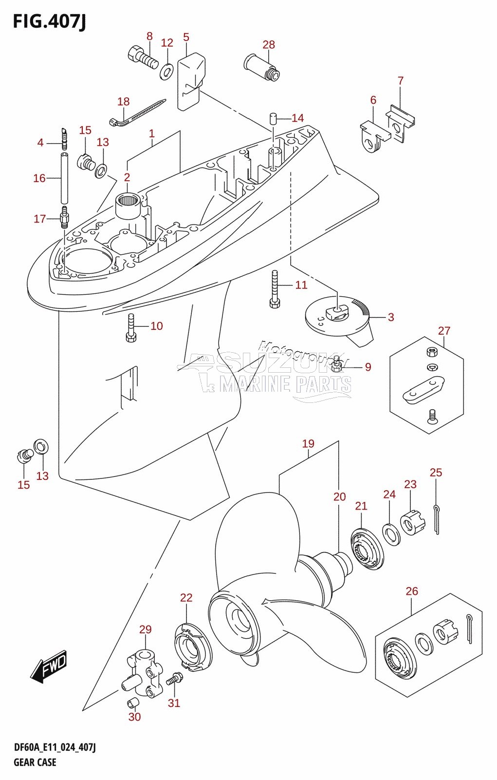 GEAR CASE (DF50AVT,DF60AVT,DF60AVTH)