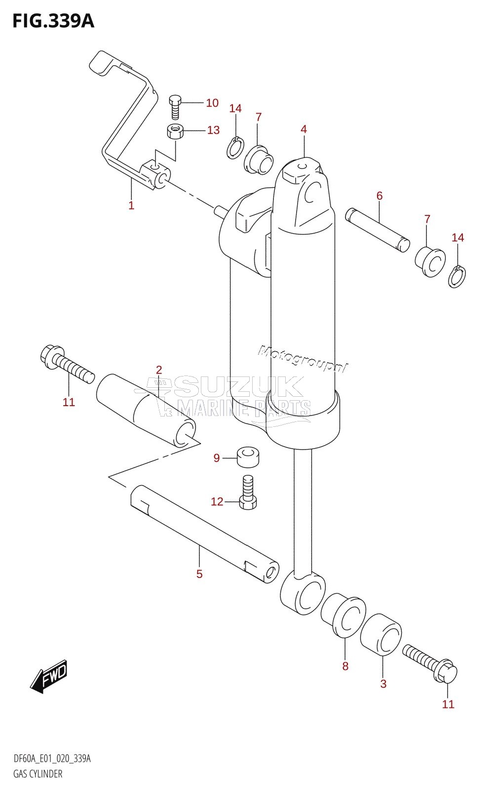 GAS CYLINDER (DF40AQH,DF60AQH)