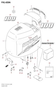 DF115T From 11502F-210001 (E03)  2012 drawing ENGINE COVER (DF100T:E03)