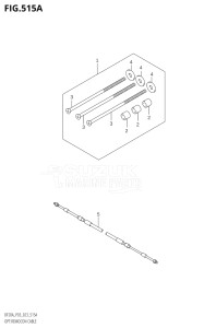 00995F-240001 (2022) 9.9hp E03 P03-USA (DF9.9B  DF9.9B    DF9.9BT  DF9.9BT    DF9.9BTH) DF9.9B drawing OPT:REMOCON CABLE (SEE NOTE)