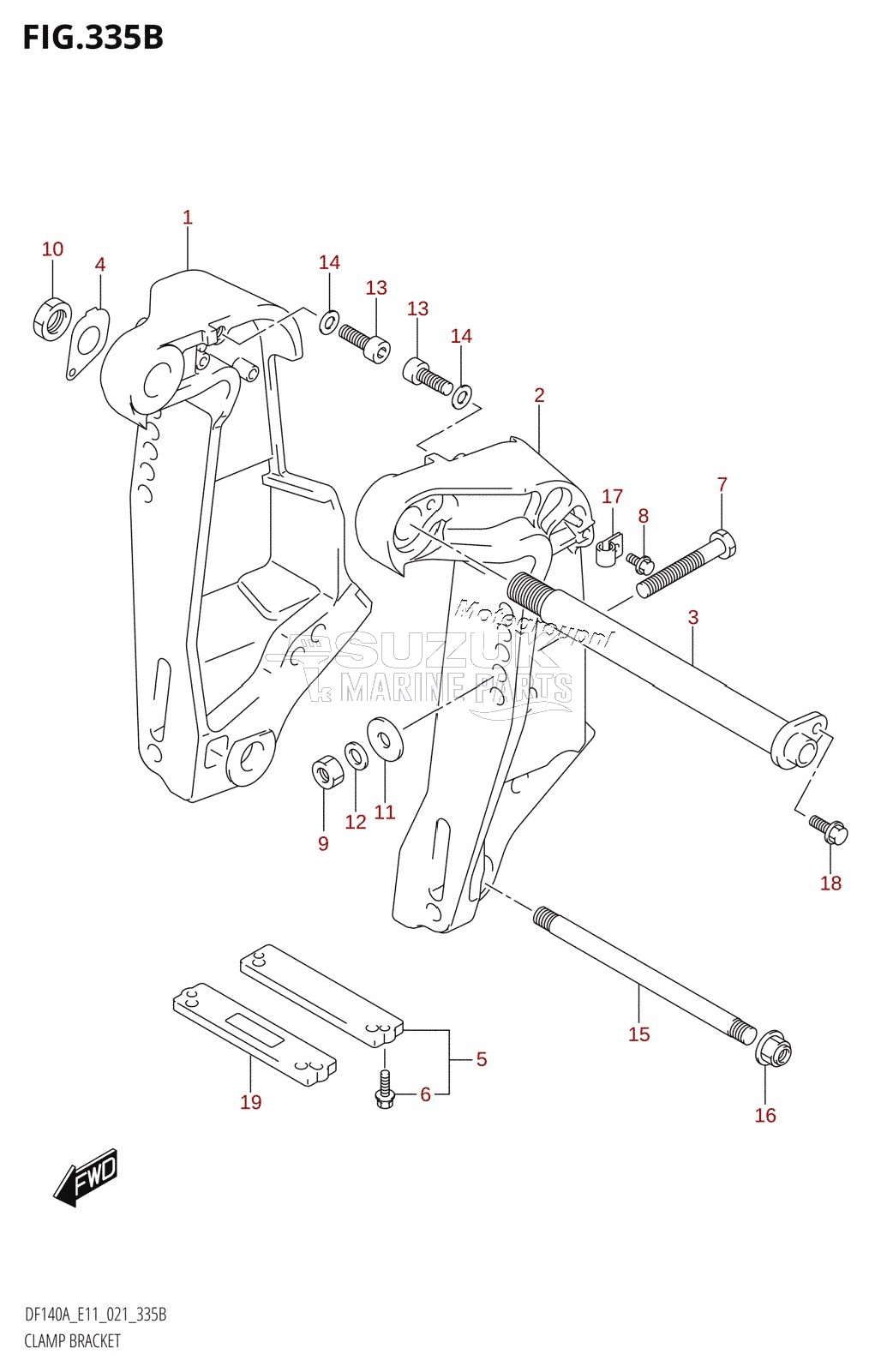 CLAMP BRACKET (DF115AST)