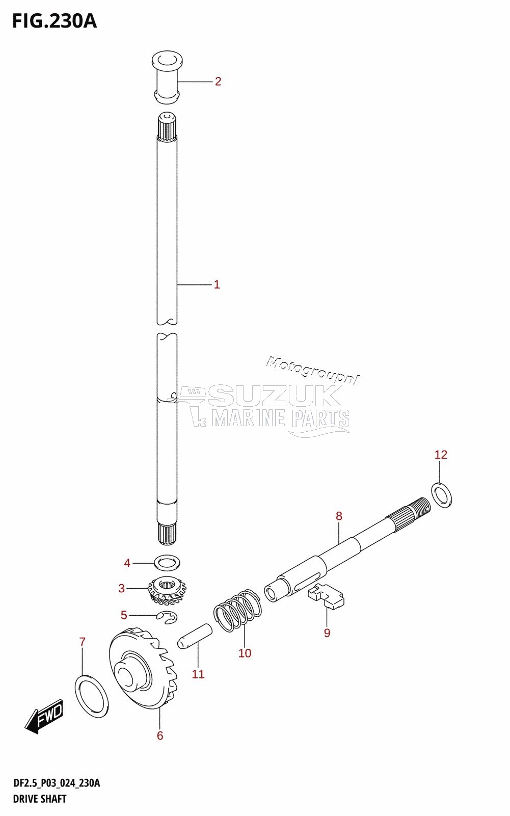 DRIVE SHAFT (S-TRANSOM)