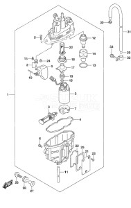 Outboard DF 90A drawing Fuel Vapor Separator