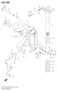 08002F-310001 (2013) 80hp E40-Costa Rica (DF80A) DF80A drawing SWIVEL BRACKET (DF70A E01)