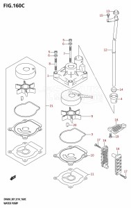 DF50A From 05003F-410001 (E01)  2014 drawing WATER PUMP (DF40ATH:E01)