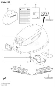 00995F-310001 (2013) 9.9hp P01-Gen. Export 1 (DF9.9BP  DF9.9BR) DF9.9B drawing ENGINE COVER (DF20A:P01)