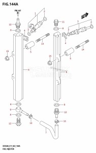 DF350AMD From 35001D-340001 (E11)  2023 drawing FUEL INJECTOR (E01,E03,E11)