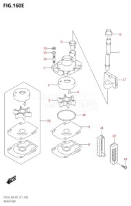 02504F-710001 (2017) 25hp P01-Gen. Export 1 (DF25A  DF25AR  DF25AT  DF25ATH) DF25A drawing WATER PUMP (DF30A:P40)