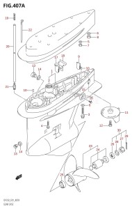 DF250 From 25001F-421001 (E01)  2004 drawing GEAR CASE (DF200T,DF200WT,DF225T,DF225WT,DF250T)