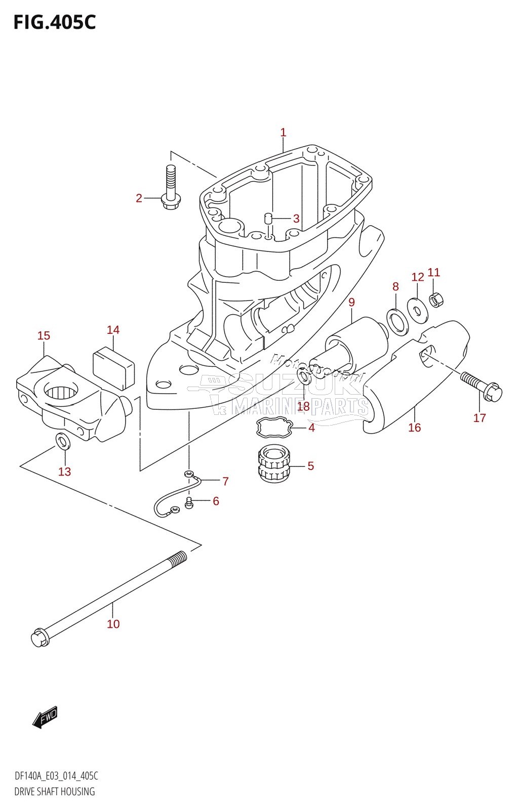 DRIVE SHAFT HOUSING (DF115AZ:E03)