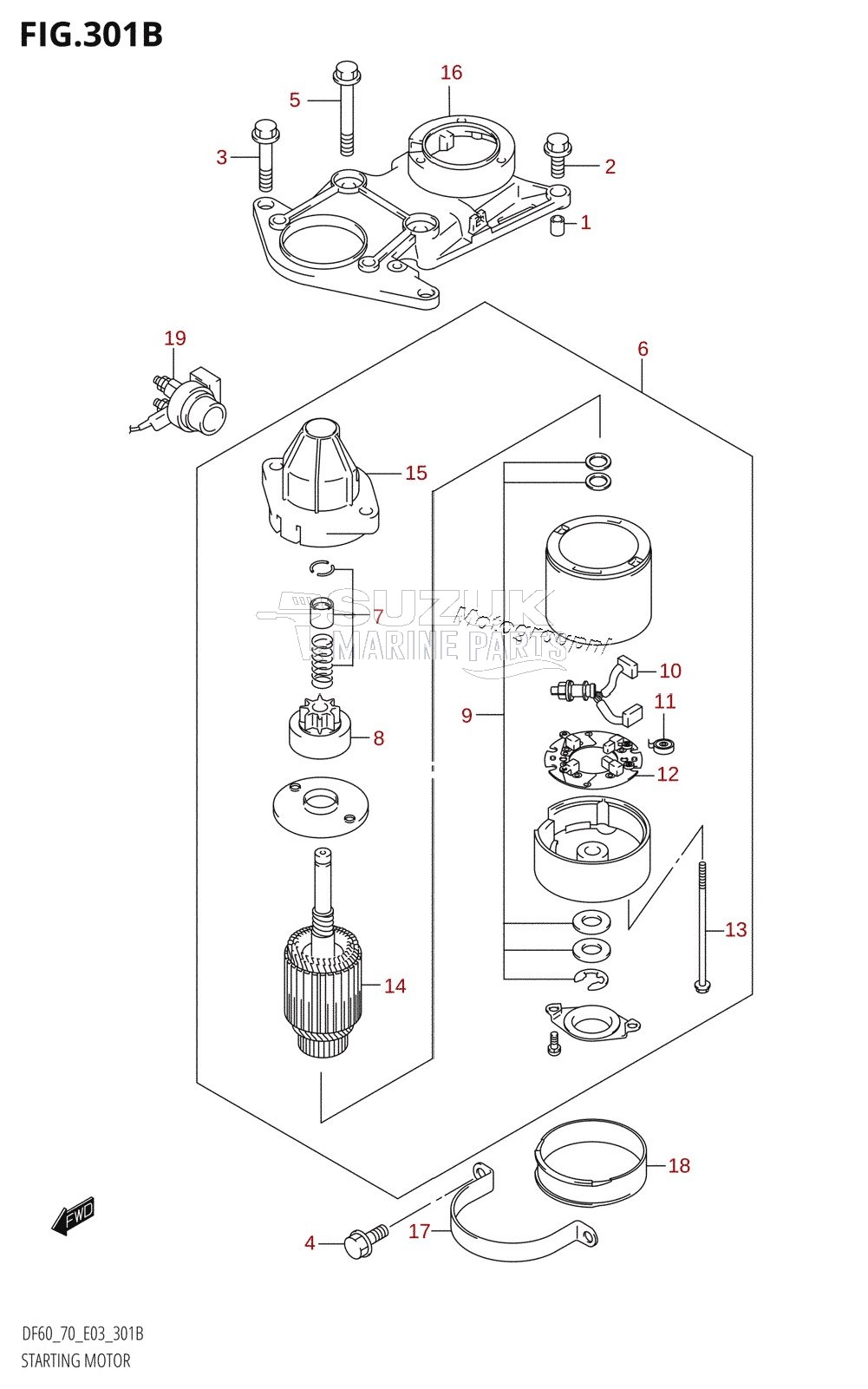 STARTING MOTOR (K1,K2,K3,K4,K5,K6,K7,K8,K9)