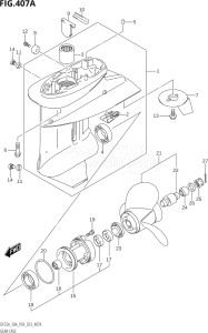 03003F-240001 (2022) 30hp P03-U.S.A (DF30AT    DF30ATH) DF30A drawing GEAR CASE (DF25A)