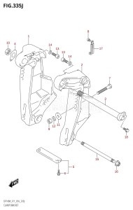 DF115A From 11503F-610001 (E01 E03 E11 E40)  2016 drawing CLAMP BRACKET (DF140AZ:E40)