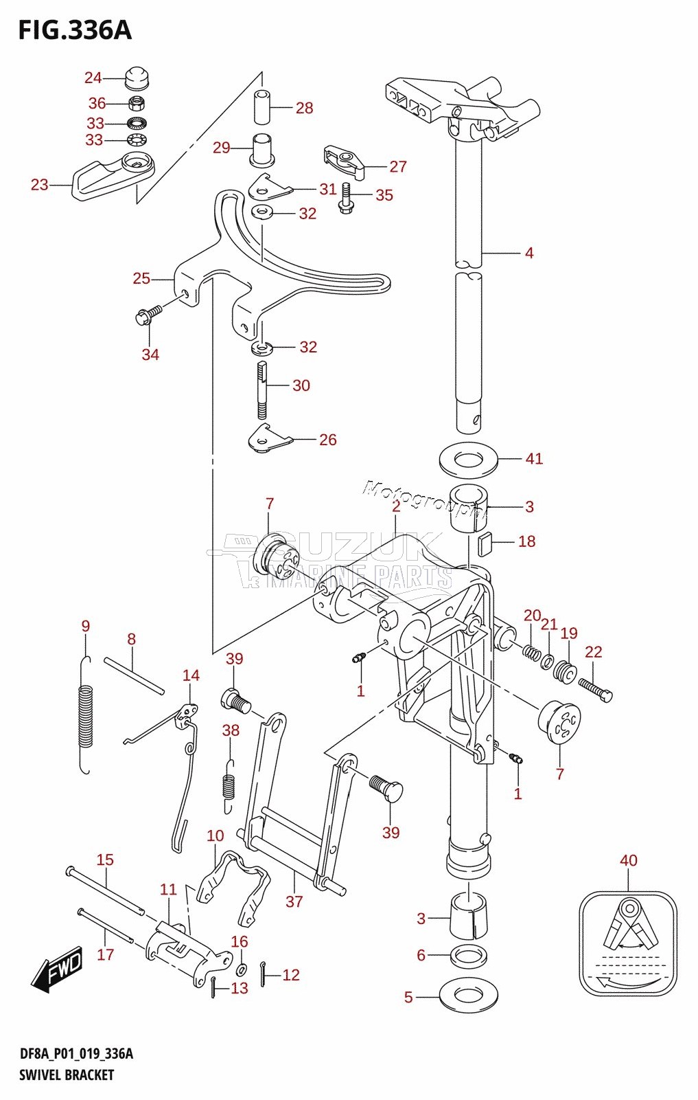 SWIVEL BRACKET (DF8A,DF9.9A)