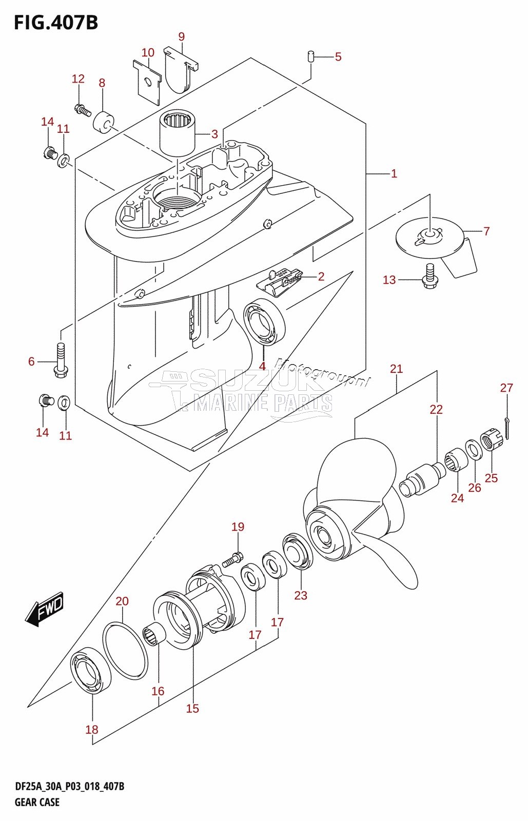 GEAR CASE (DF25AT,DF25ATH,DF30AT,DF30ATH)