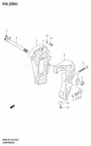 DF40A From 04003F-410001 (E01)  2014 drawing CLAMP BRACKET (DF60AVTH:E40)