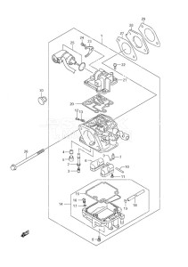 DF 9.9 drawing Carburetor - w/Remote Control