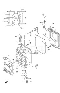 Outboard DF 9.9A drawing Cylinder Head