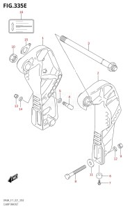 06003F-240001 (2022) 60hp E11 E40-Gen. Export 1-and 2 (DF60AVT  DF60AVT  DF60AVTH  DF60AVTH) DF60A drawing CLAMP BRACKET (DF60AQH)