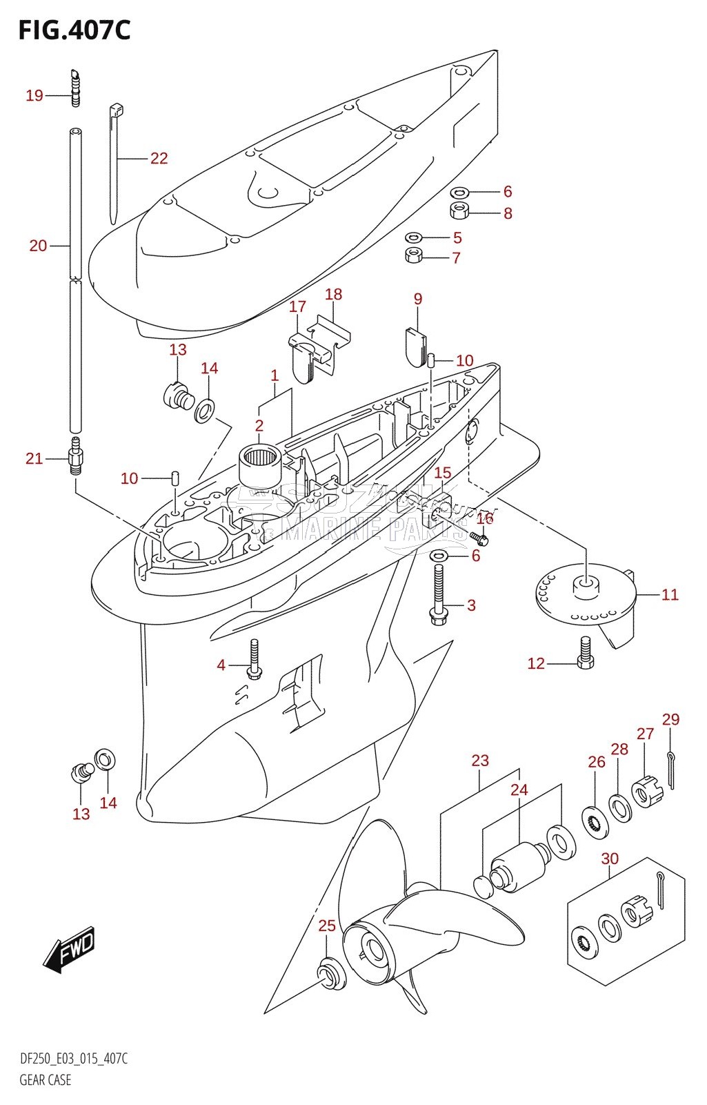 GEAR CASE (DF225T:E03)