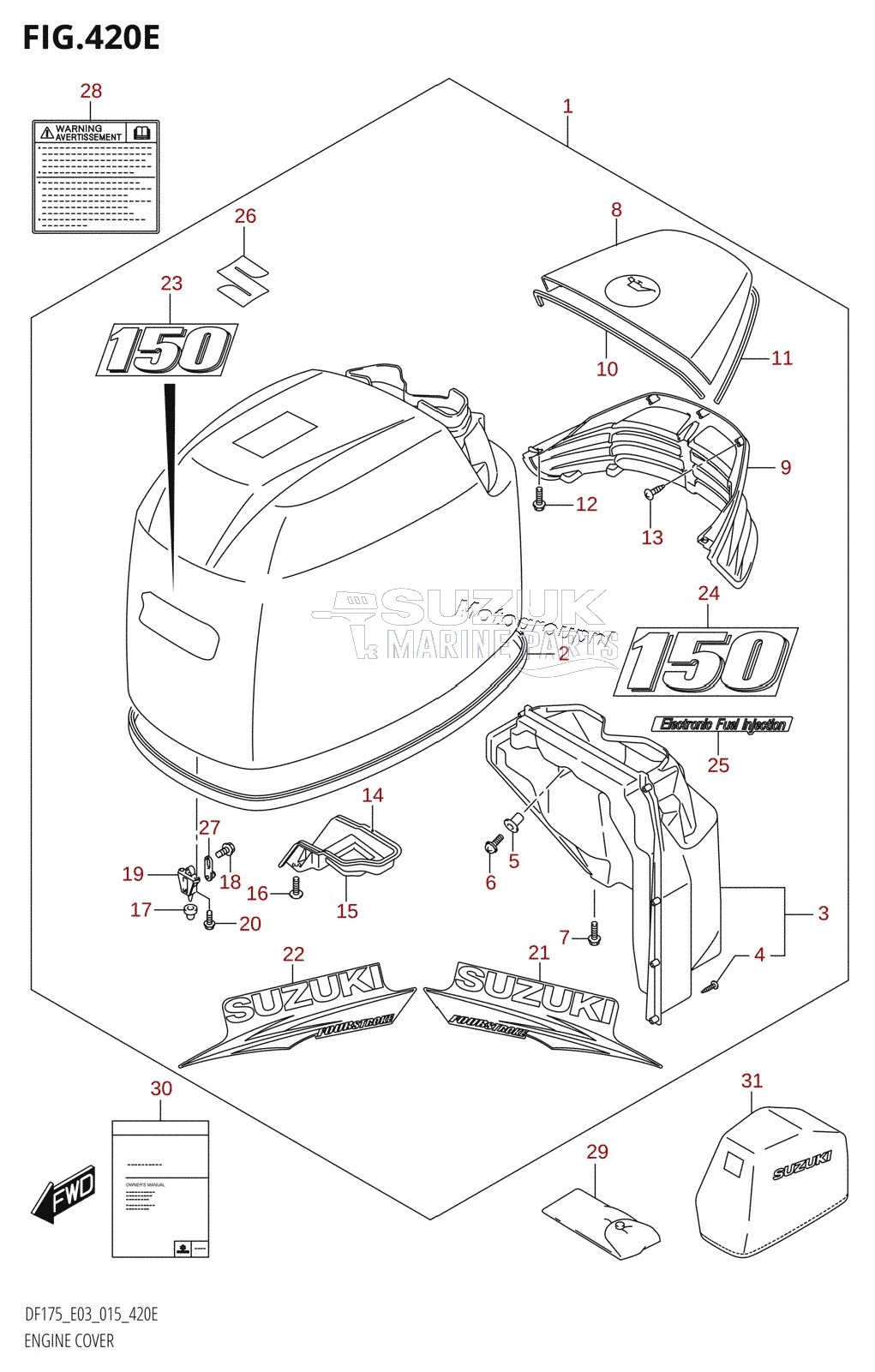 ENGINE COVER (DF150Z:E03)