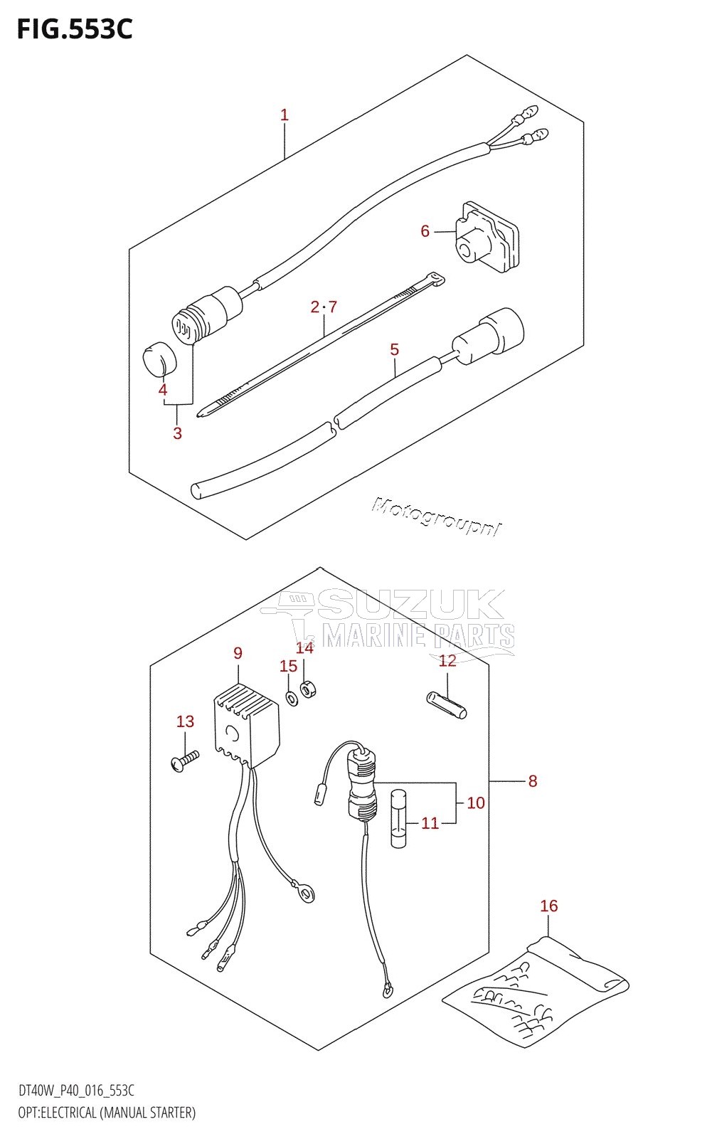 OPT:ELECTRICAL (MANUAL STARTER) (DT40WK:P40:M-STARTER)