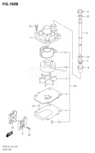 DF90A From 09003F-240001 (E11 E40)  2022 drawing WATER PUMP (DF70ATH:E01)