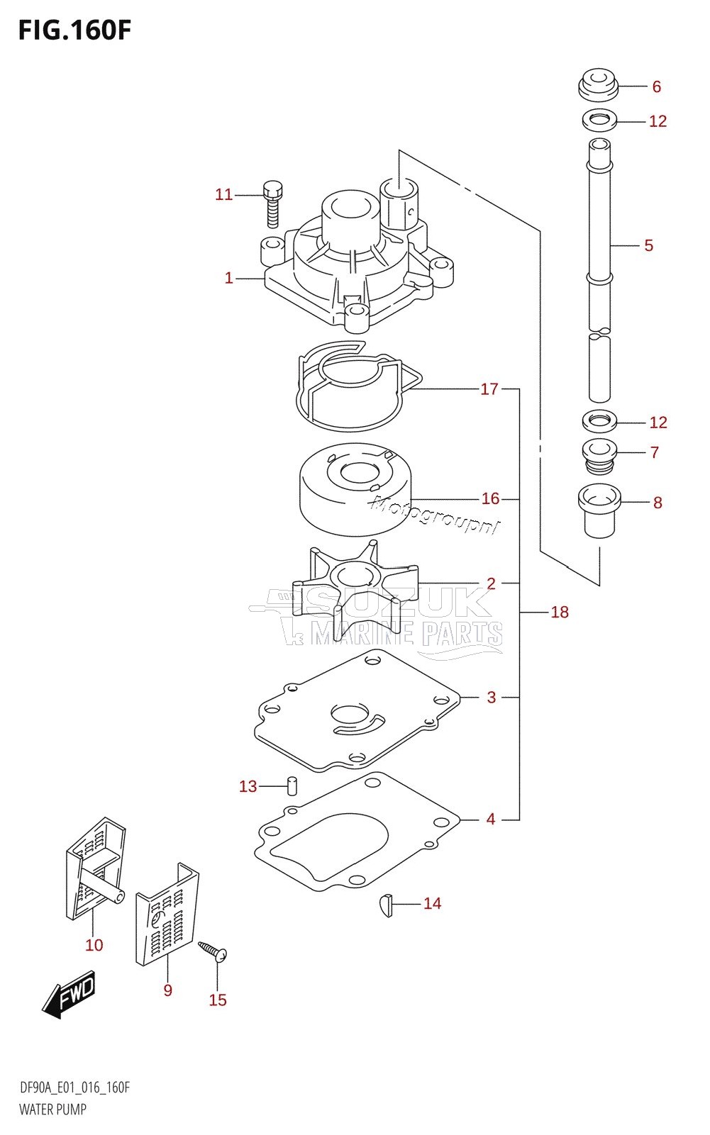 WATER PUMP (DF80A:E40)