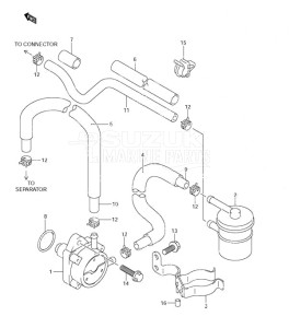 DF 115 drawing Fuel Pump (S/N 681517 & Older)