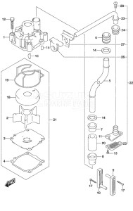 Outboard DF 140A drawing Water Pump