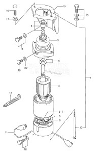 DT75T From 07501-461001 ()  1994 drawing STARTING MOTOR (TC,WT,MQ,QH)(*)