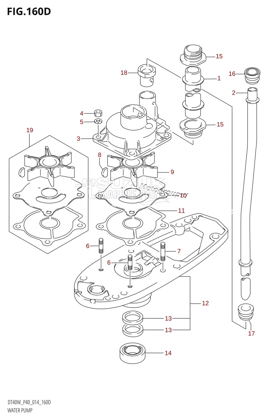 WATER PUMP (DT40WR:P90)