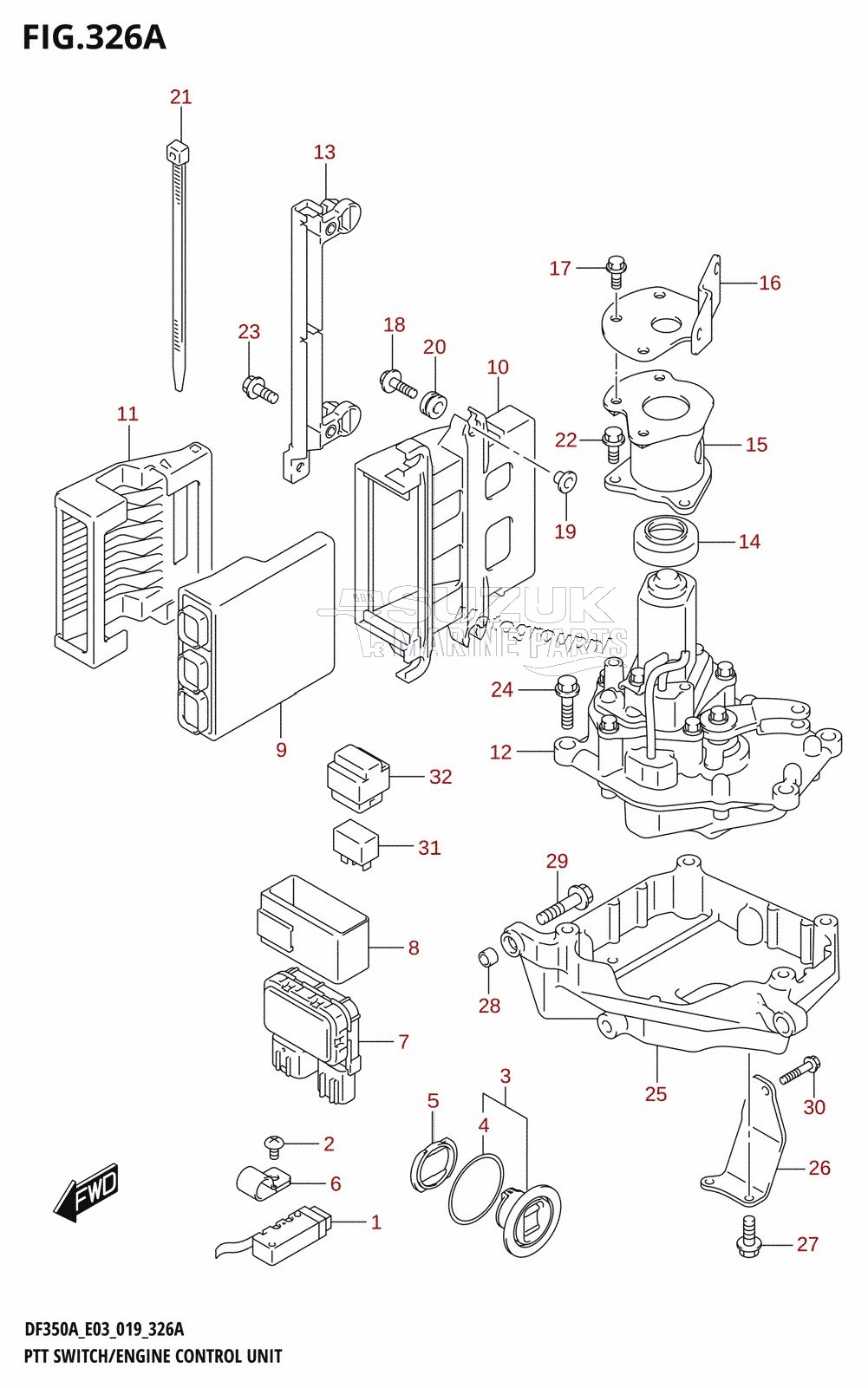 PTT SWITCH /​ ENGINE CONTROL UNIT