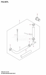 DF50A From 05003F-210001 (E01)  2012 drawing OPT:WATER PRESSURE GAUGE SUB KIT (DF60ATH:E40)