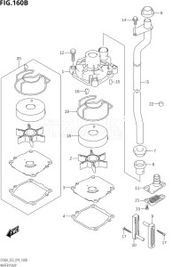 04003F-910001 (2019) 40hp E03-USA (DF40AT) DF40A drawing WATER PUMP (DF50AVT,DF60AVT)