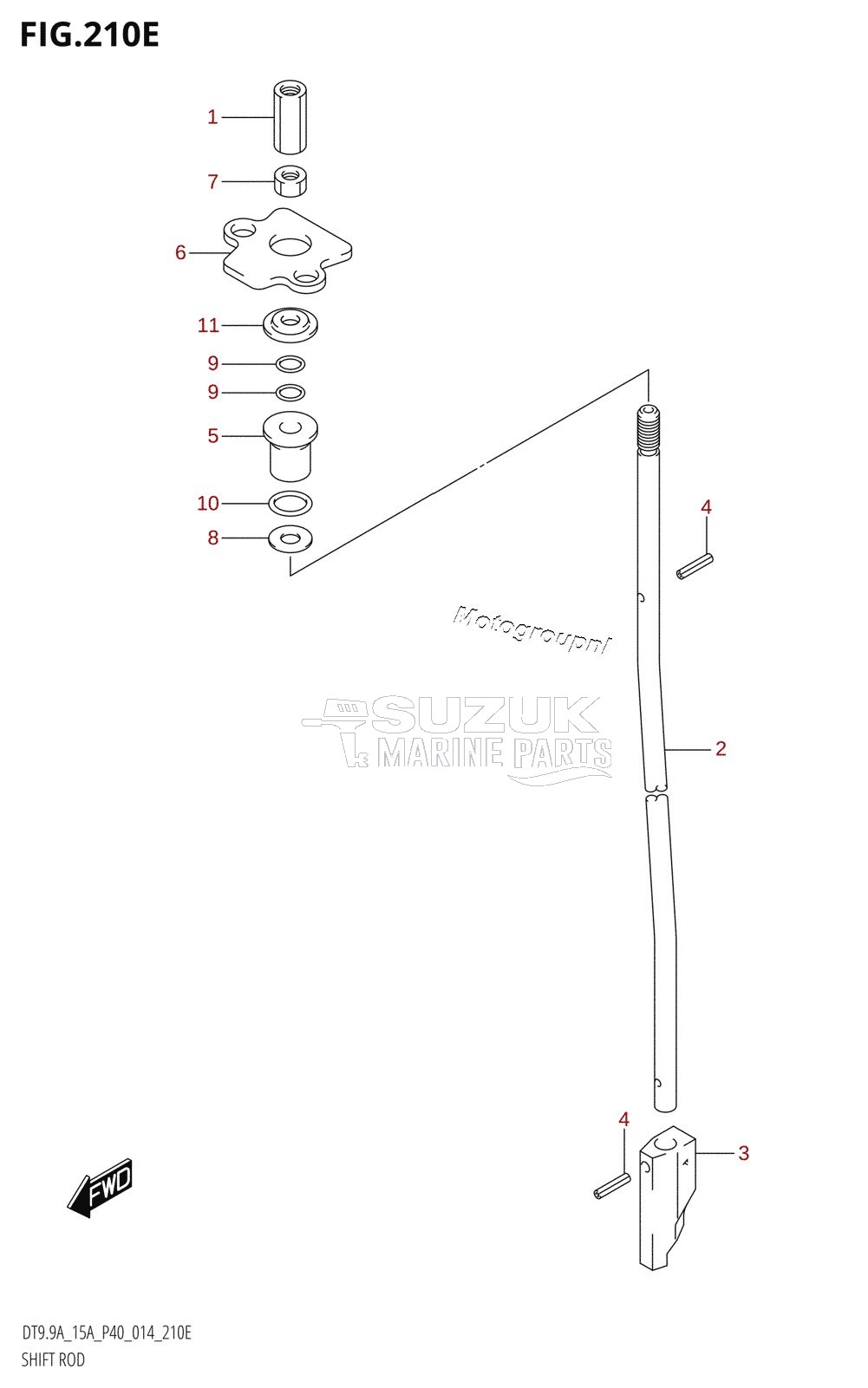 SHIFT ROD (DT15AK:P36)