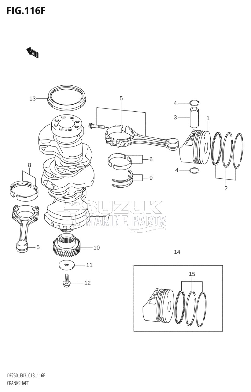 CRANKSHAFT (DF250Z:E03)