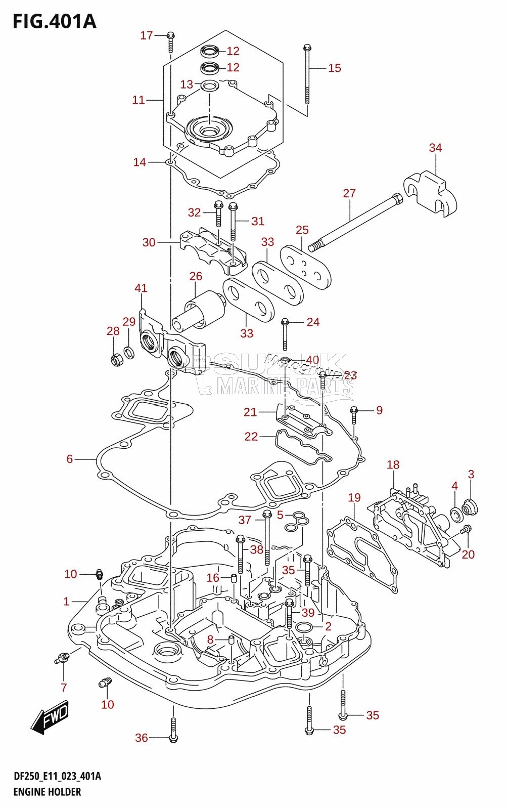 ENGINE HOLDER (DF250T,DF250Z,DF225T,DF225Z,DF200T,DF200Z)