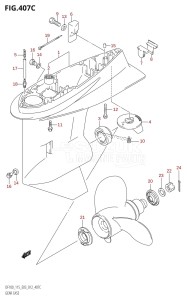 DF100 From 10002F-010001 (E03)  2010 drawing GEAR CASE (DF115Z:E03)