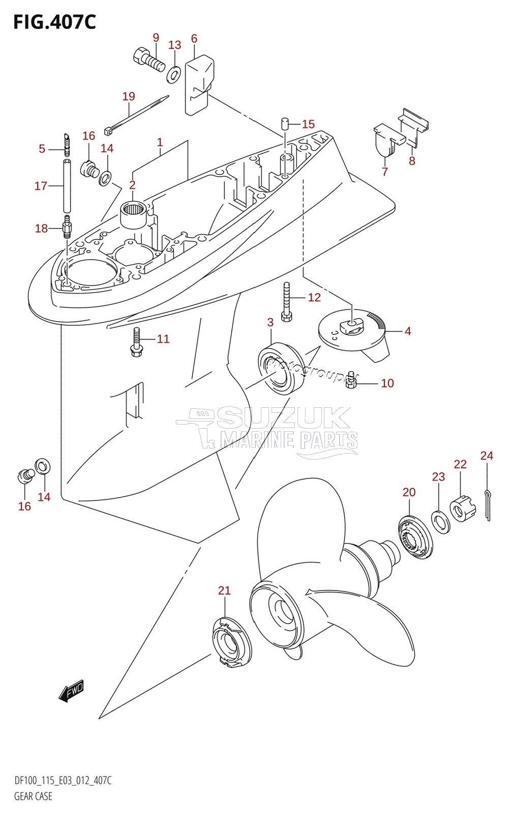 GEAR CASE (DF115Z:E03)