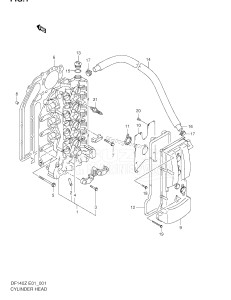 DF140 From 14000Z-251001 ()  2002 drawing CYLINDER HEAD