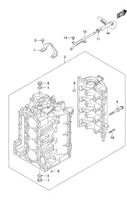 Outboard DF 90A drawing Cylinder Block