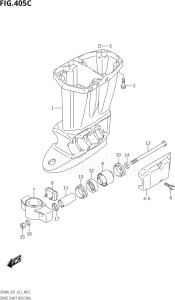 04003F-210001 (2012) 40hp E01-Gen. Export 1 (DF40AQH  DF40AT) DF40A drawing DRIVE SHAFT HOUSING (DF40AST:E34)