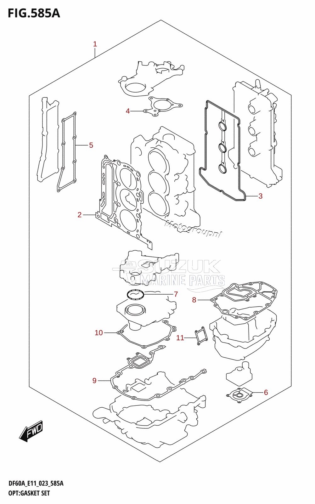 OPT:GASKET SET (DF40A,DF40AQH,DF40ATH,DF40AST,DF50A,DF50ATH,DF60A,DF60AQH,DF60ATH)