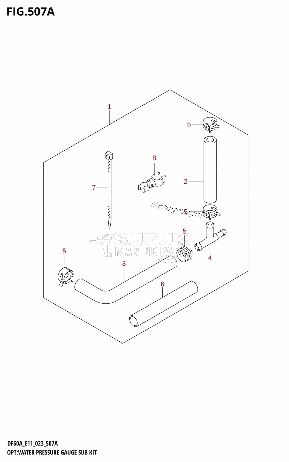 OPT:WATER PRESSURE GAUGE SUB KIT