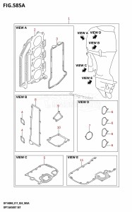 DF115BG From 11505F-440001 (E11 - E40)  2024 drawing OPT:GASKET SET