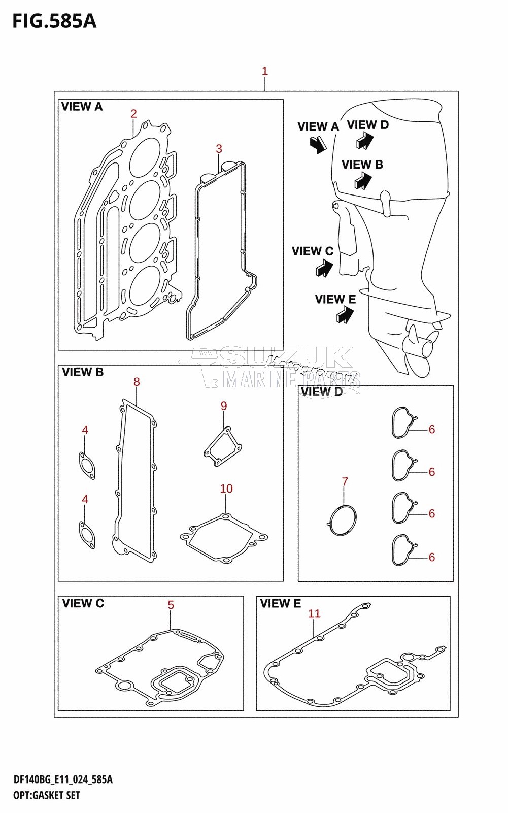 OPT:GASKET SET