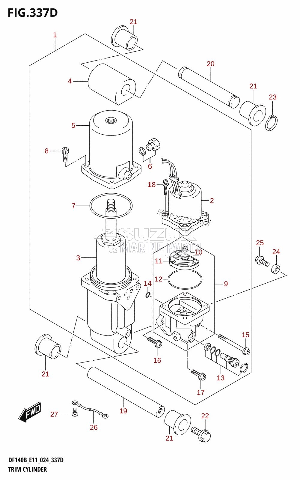 TRIM CYLINDER (DF115BT,DF115BZ,DF100C)